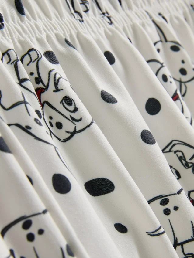 Boyfriend-pyjama's met korte broek en print van Disney's 101 Dalmatiërs