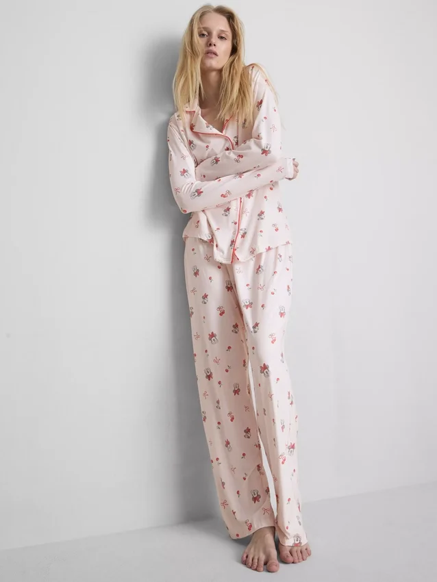 Boyfriend-pyjama's met Minnie Mouse-print van Disney