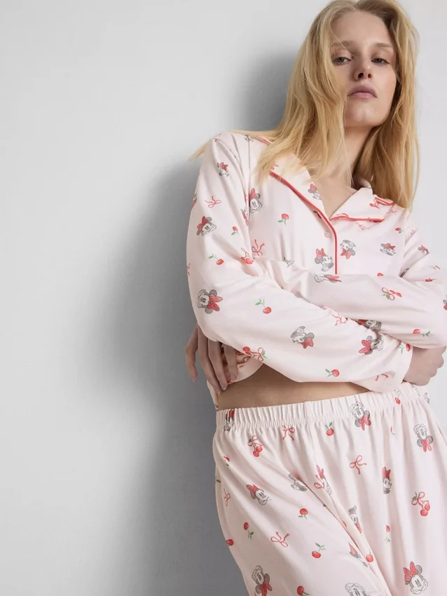 Boyfriend-pyjama's met Minnie Mouse-print van Disney