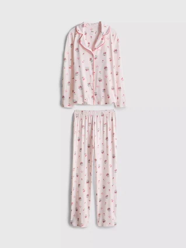 Boyfriend-pyjama's met Minnie Mouse-print van Disney