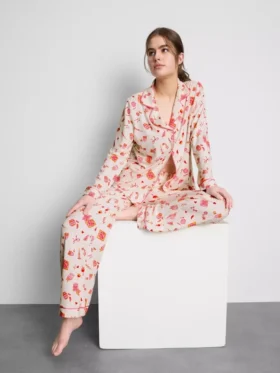 Boyfriend-pyjama's met print