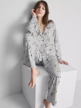 Boyfriend-pyjama's met Snoopy-print