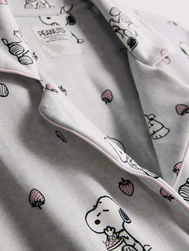 Boyfriend-pyjama's met Snoopy-print