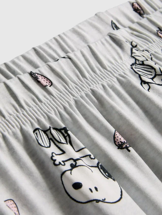Boyfriend-pyjama's met Snoopy-print