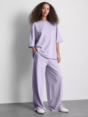 Brede joggingbroek met hoog katoengehalte