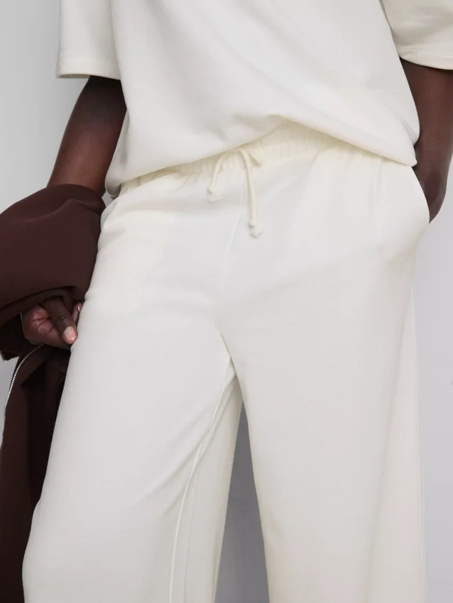 Brede joggingbroek met hoog katoengehalte