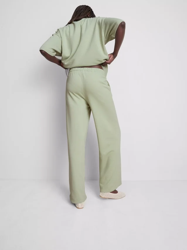 Brede joggingbroek met hoog katoengehalte