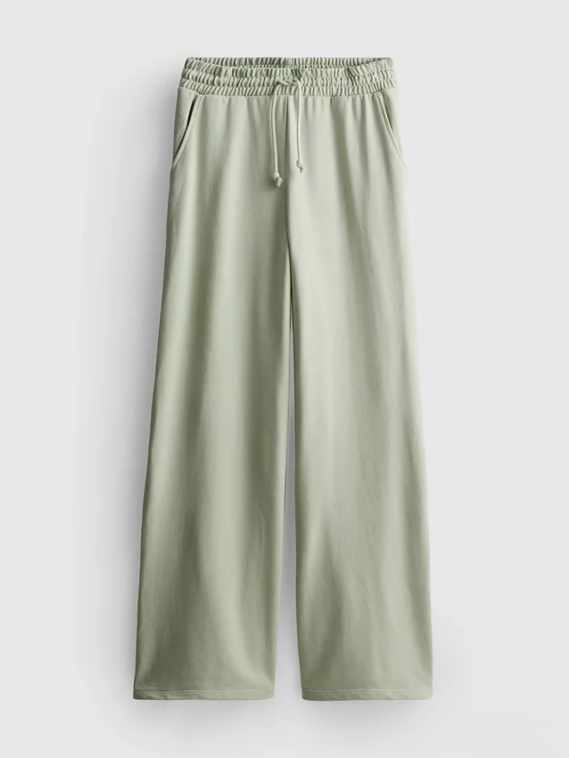 Brede joggingbroek met hoog katoengehalte