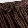 Broek met brede pijpen, textuur en trekkoord