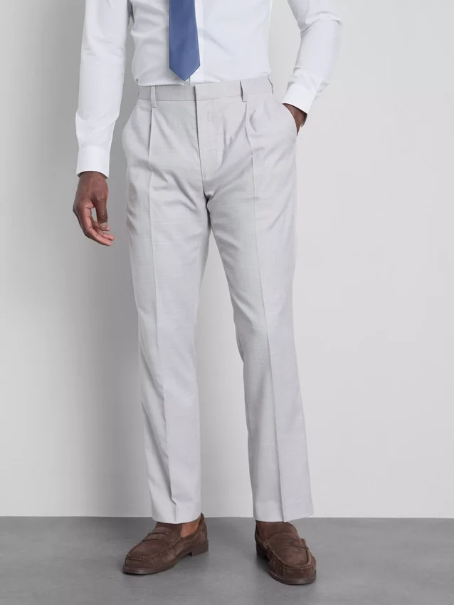 Broek met normale pasvorm en structuur
