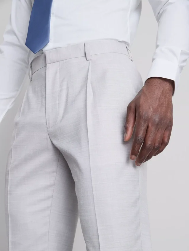 Broek met normale pasvorm en structuur