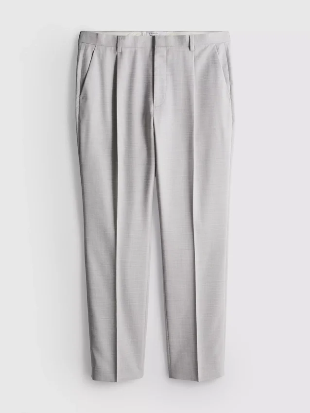 Broek met normale pasvorm en structuur