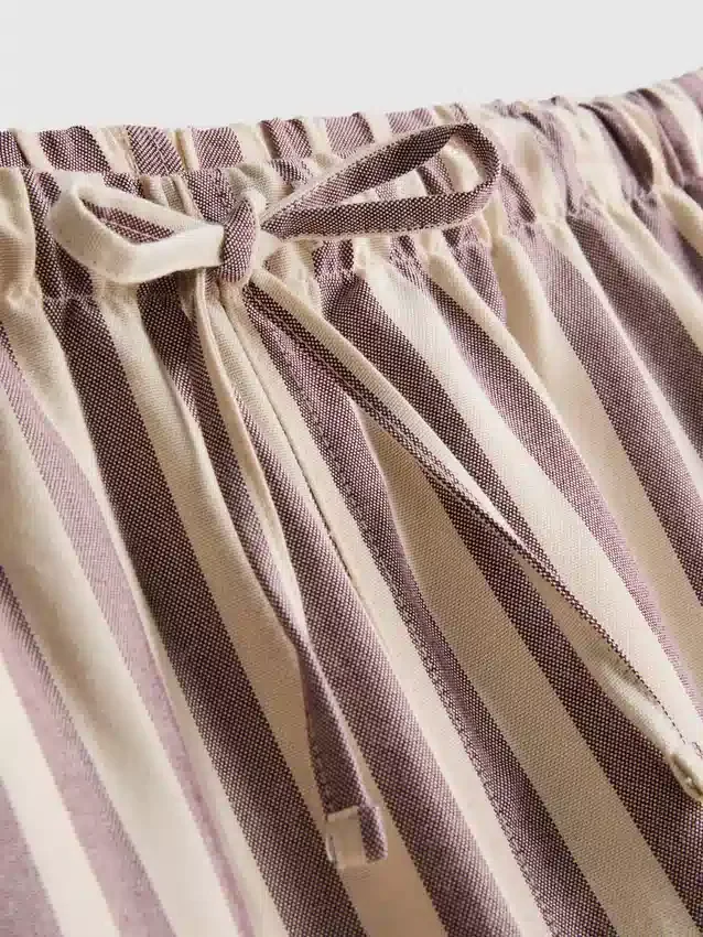 Broek met Oxford-strepen en trekkoord