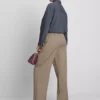 Broek met plooien en wijde pijpen