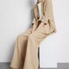Broek met textuur en losse pasvorm, middelhoge taille