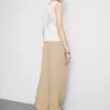 Broek met textuur en losse pasvorm, middelhoge taille