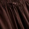 Broek met wijde pijpen van katoenmix