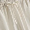 Broek met wijde pijpen van katoenmix