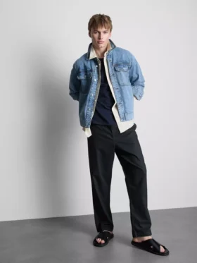 Broek van linnenmix