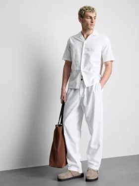 Broek van linnenmix