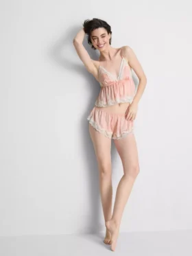 Bruids satijnen kanten babydoll-bralette