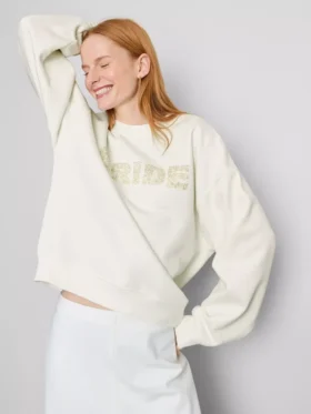 Bruidssweatshirt met geborduurde pailletten