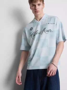 Cafa del Mar geruit poloshirt