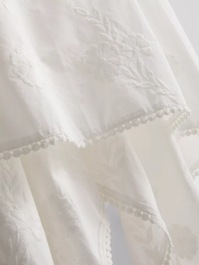 Cami-top van katoen met hanky-zoom
