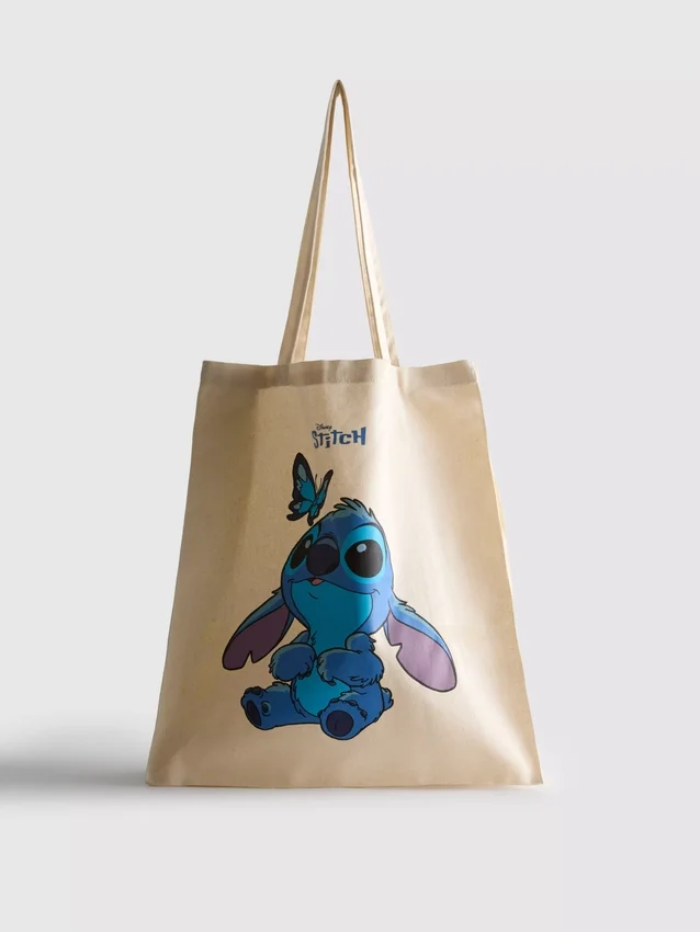 Canvas boodschappentas met Disney's Stitch