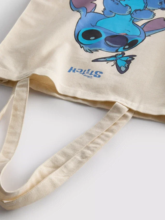 Canvas boodschappentas met Disney's Stitch