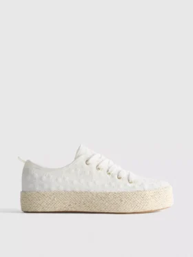 Canvas jute platte sneakers