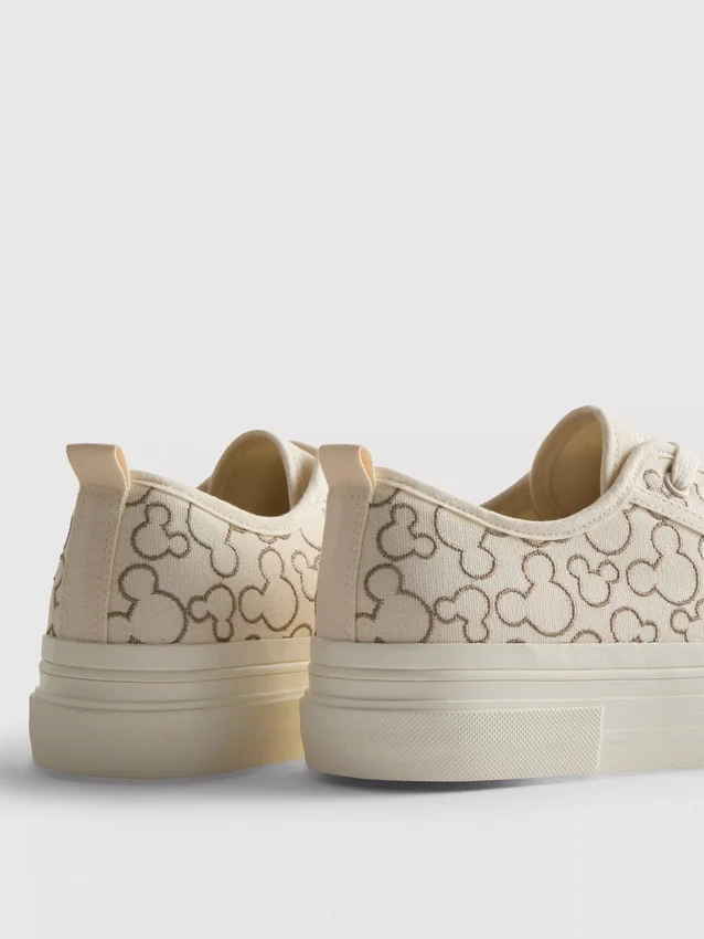 Canvas platform-Sneakers van Disney met Mickey Mouse