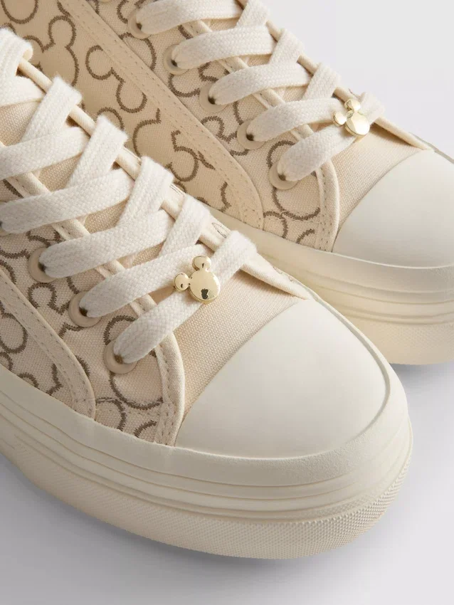 Canvas platform-Sneakers van Disney met Mickey Mouse
