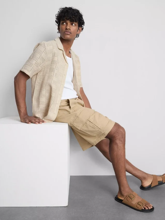 Cargo-short van linnenmix