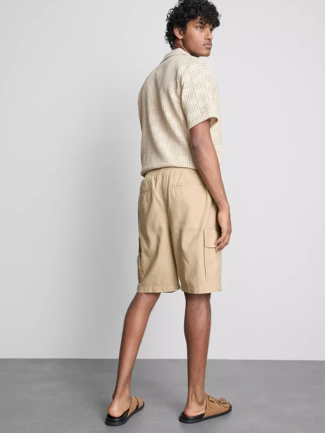 Cargo-short van linnenmix