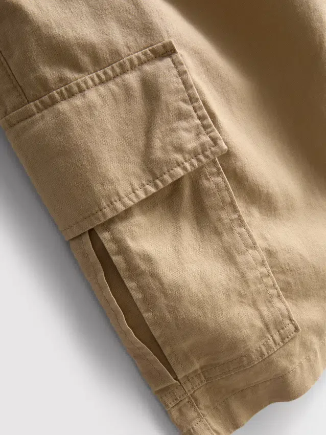 Cargo-short van linnenmix