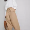 Casual broek met wijde pijpen