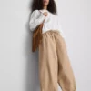 Casual broek met wijde pijpen