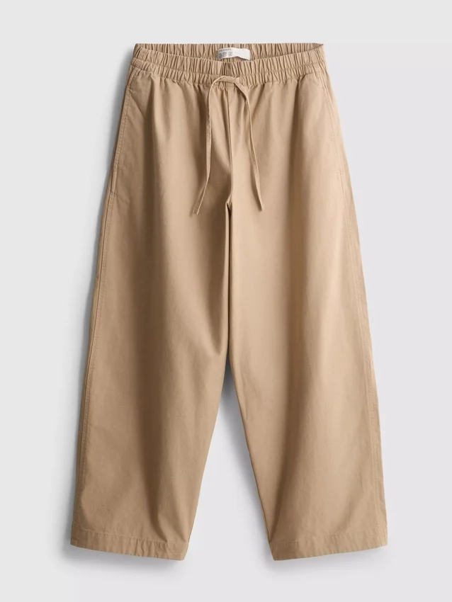 Casual broek met wijde pijpen