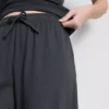 Casual joggingbroek met wijde pijpen van katoen