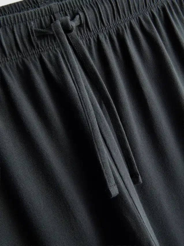 Casual joggingbroek met wijde pijpen van katoen
