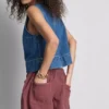 Casual katoenen Short met trekkoord en kralen