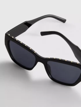 Cat-eye-zonnebril met studs