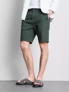 Chino-short met hoog katoengehalte