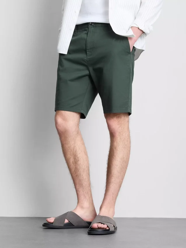 Chino-short met hoog katoengehalte
