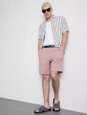 Chino-short met hoog katoengehalte