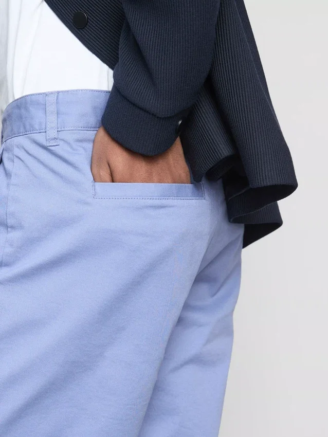 Chino-short met hoog katoengehalte