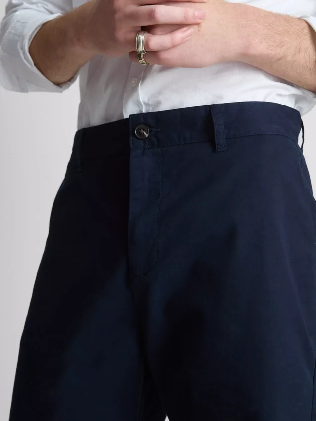 Chino-short met hoog katoengehalte