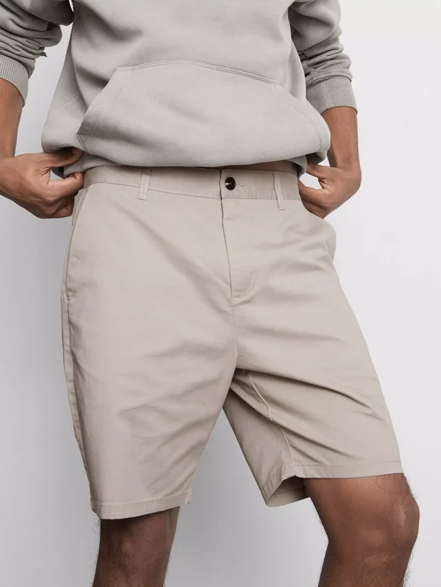 Chino-short met hoog katoengehalte