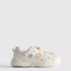 Chunky sneakers met bloemendetails
